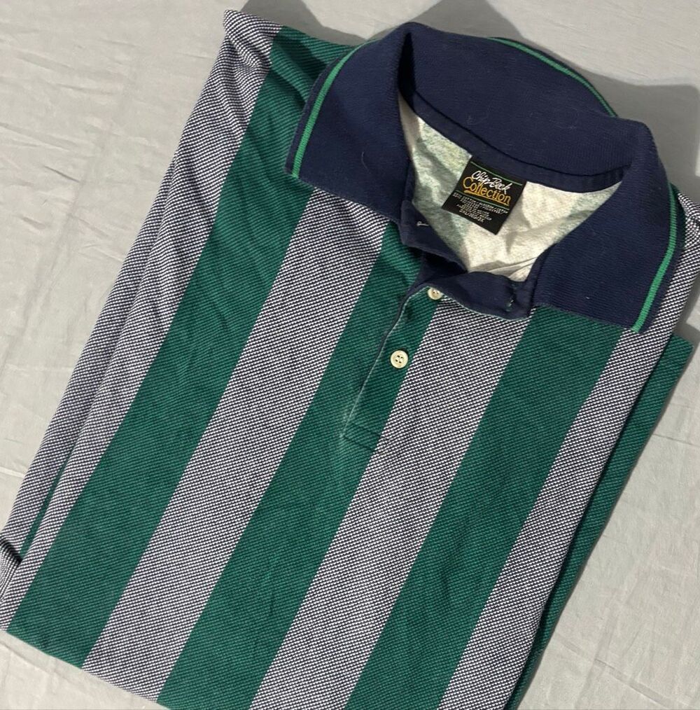 Vtg Chip Beck Collection Cotton Blend Golf Polo Shirt Mens 3XL USA Made Green